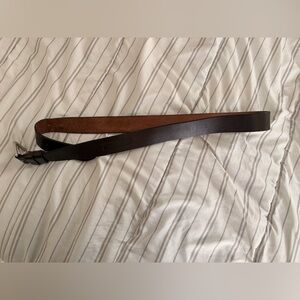 Ralph Lauren Polo Belt Size 42 Brown Genuine Leather